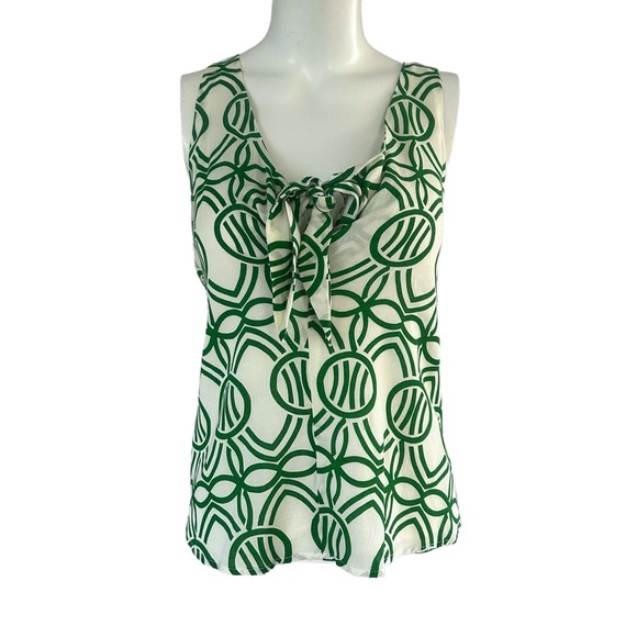 🌴 Maeve Green Sleeveless Ln f Tank Top, Size S - Picture 1 of 10